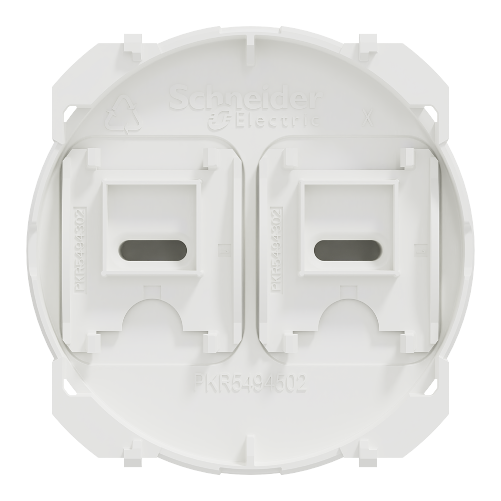 Odace enjo 2xVV ou pous à levier blanc